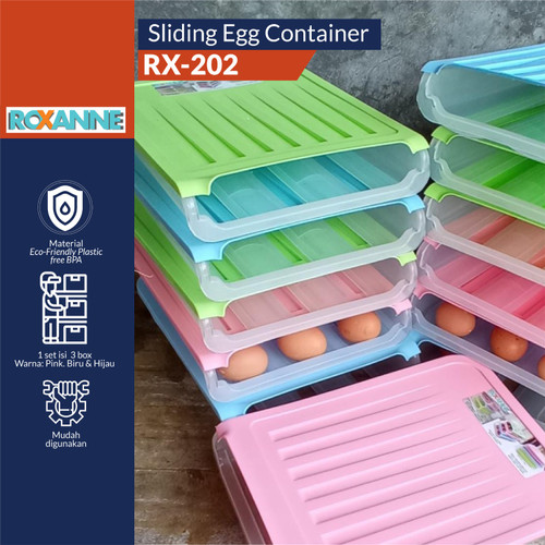 [EZO.6000040] Kontainer Plastik Roxanne RX-202 / Container Tempat telor