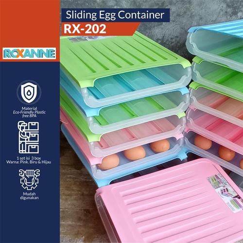 [EZO.6000040] Kontainer Plastik Roxanne RX-202 / Container Tempat telor