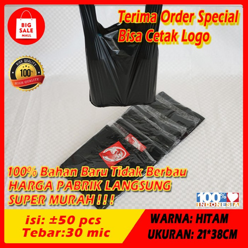 [EZO.6200003] Kantong Plastik Kresek/ T shirt bag/Plastik Packing Kresek Premium