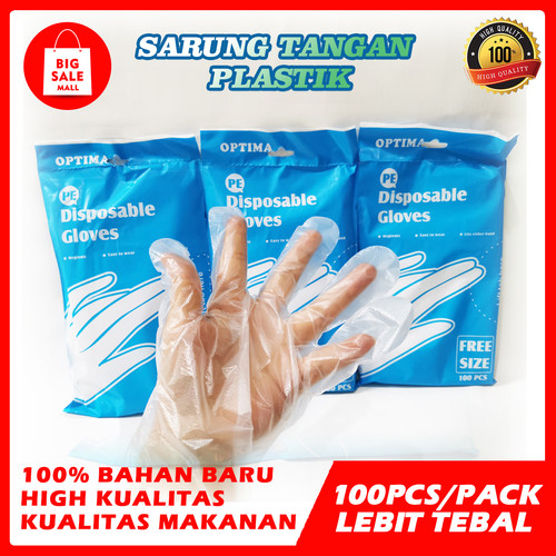 [EZO.6200004] SarungTangan Plastik - OPTIMA Sarung Tangan Plastik Serbaguna