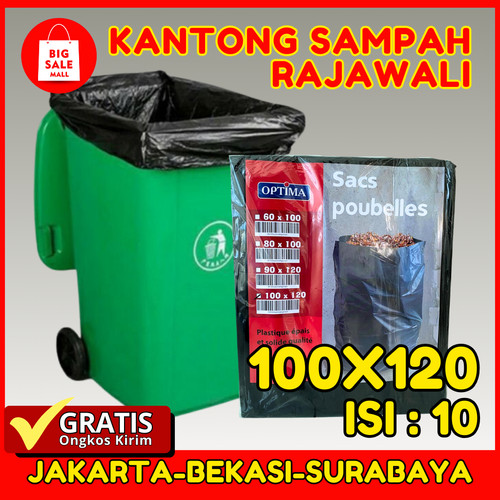[EZO.6200019] Kantong Plastik Sampah 100 x 120cm isi 10 lembar Packing Trash bag
