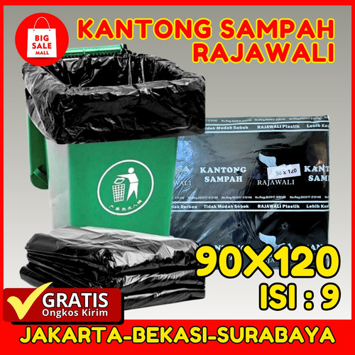 [EZO.6200021] Kantong Plastik Sampah 90x120 cm isi 9 pcs Plastik Packing online shop