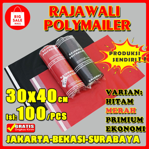 [EZO.6200040] Plastik Polymailer 30x40cm isi 100pcs RAJAWALI Olshop Packing Premium