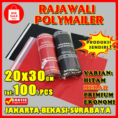 [EZO.6200043] Plastik Polymailer 20x30cm isi 100 pcs RAJAWALI Olshop Packing Premium