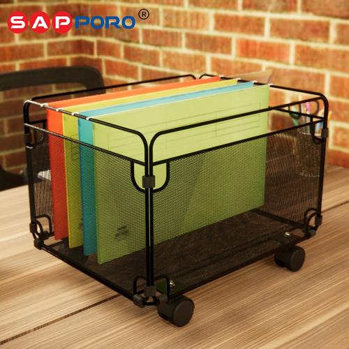 [EZO.6800079] SAPPORO HALDEN - Rak Dokumen Portable | File Rack | Portable Document Shelf Organizer Besi Hitam