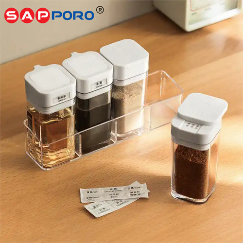 [EZO.6800111] SAPPORO ANGESON - Set Kotak Bumbu Dapur | Spice Jar Set