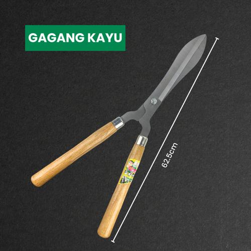 [EZO.6800024] YUEFEIBAO Gunting Taman Dahan Rumput 24.5 Inch / Large Garden Shears 625 mm / Besi #65 / F09-24/0040 - Gagang Kayu