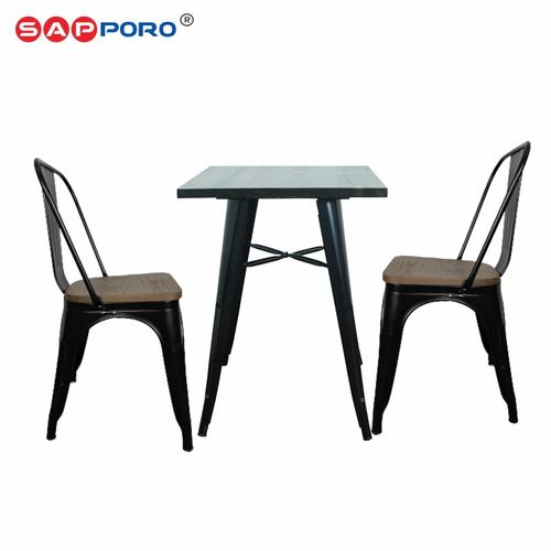 [EZO.6800155] SAPPORO KLOFTA - Meja Makan Set | Meja Tolix Set | Dining Table Set