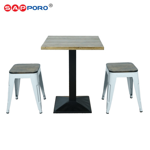 [EZO.6800161] SAPPORO DOKKA - Meja Makan Set | Meja Tolix Set | Dining Table Set