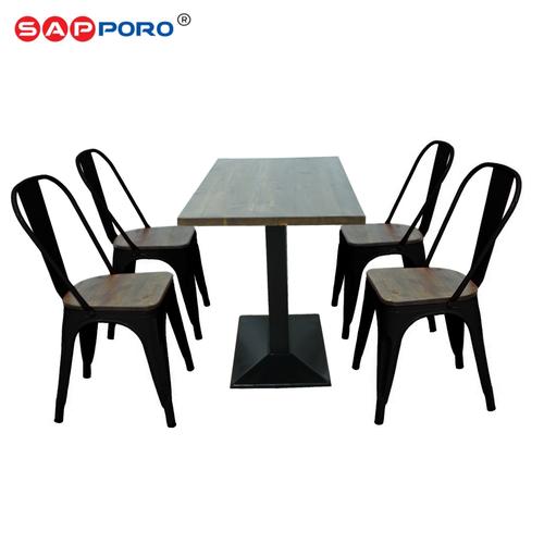 [EZO.6800163] SAPPORO GALA - Meja Makan Set | Meja Tolix Set | Dining Table Set