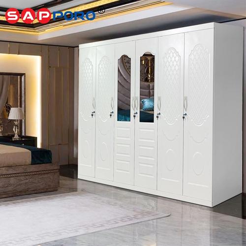 [EZO.6800415] SAPPORO PARMA 6 - Lemari Pakaian Besi 6 Pintu | Steel Wardrobe 6 Doors