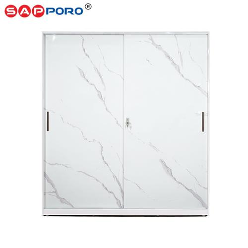 [EZO.6800183] SAPPORO VARENNA - Lemari Pakaian Besi Sliding Door | Steel Wadrobe