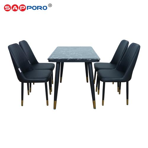 [EZO.6800210] SAPPORO VALETTRI - Meja Makan Set Marmer | Dining Set Marmer