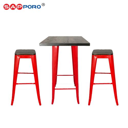 [EZO.6800213] SAPPORO PORVOO - Meja Bar Set | Meja Tolix Set | Bar Table Set