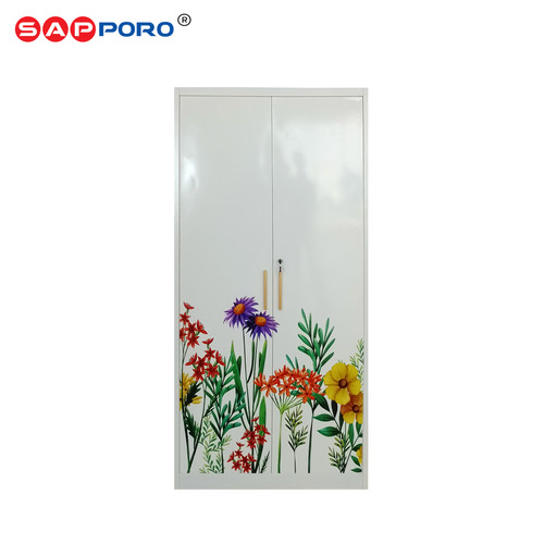 [EZO.6800225] SAPPORO BARI - Lemari Pakaian Besi 2 Pintu | Steel Wardrobe 2 Doors