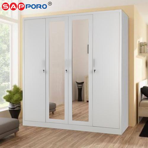 [EZO.6800242] SAPPORO RAVENNA - Lemari Pakaian Besi 4 Pintu Brankas Digital