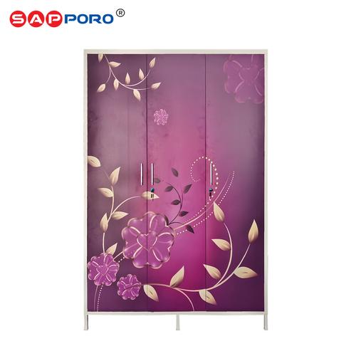 [EZO.6800276] SAPPORO CATANIA - Lemari Baju Besi 3 Pintu | Lemari pakaian | Steel Wardrobe Cabinet