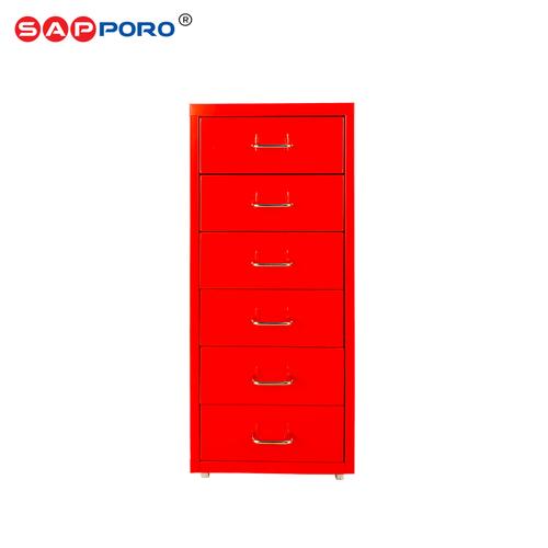 [EZO.6800291] SAPPORO ALZEY - Lemari Kantor | Lemari Besi Portable 6 Laci