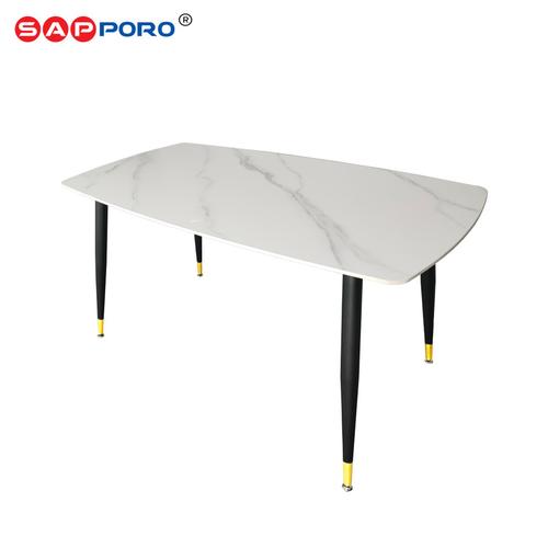 [EZO.6800307] SAPPORO FERRARA - Meja Makan Marmer Rock Beam | Dining Table