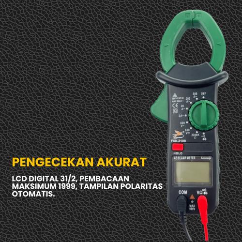 [EZO.6800020] Feibao Pengukur Arus Listrik / Digital Clamp Multimeter AC DC / 600V Diode MultiTester / F59-2108