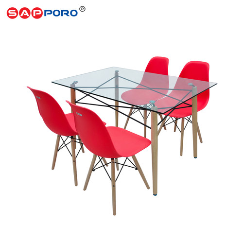 [EZO.6800371] SAPPORO COLAC - Set Meja Makan Kaca | Dining Set