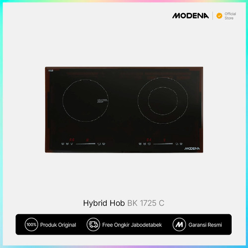 [EZO.3400362] MODENA Hybrid Hob - BK 1725 C (Kombinasi Induksi & Ceramic)