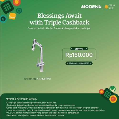 [EZO.3400205] MODENA Kitchen Tap - KT 7820 PPST