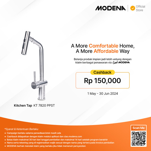 [EZO.3400205] MODENA Kitchen Tap - KT 7820 PPST