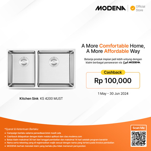 [EZO.3400210] MODENA Kitchen Sink - KS 4200 MUST