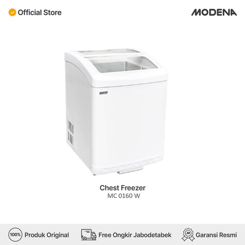 [EZO.3400525] MODENA Chest Freezer - MC 0160 W (Kapasitas 156 Liter)