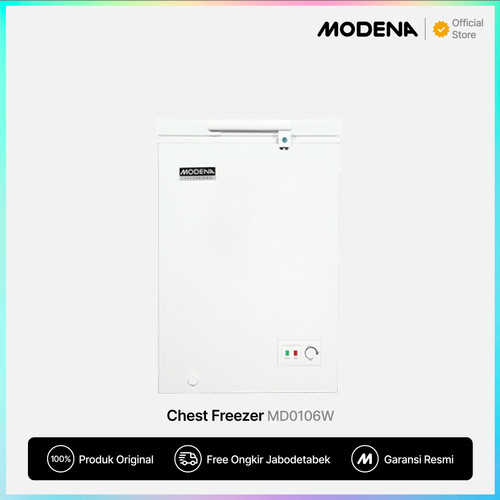 [EZO.3400529] MODENA Chest Freezer - MD 0106 W ( Kapasitas 105 Liter)
