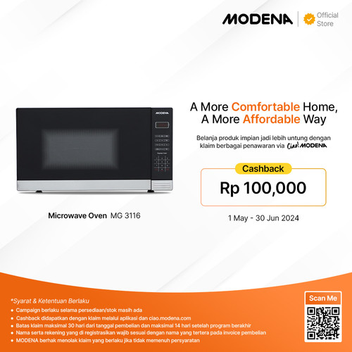 [EZO.3400625] MODENA Microwave Oven + Grill - MG 3116