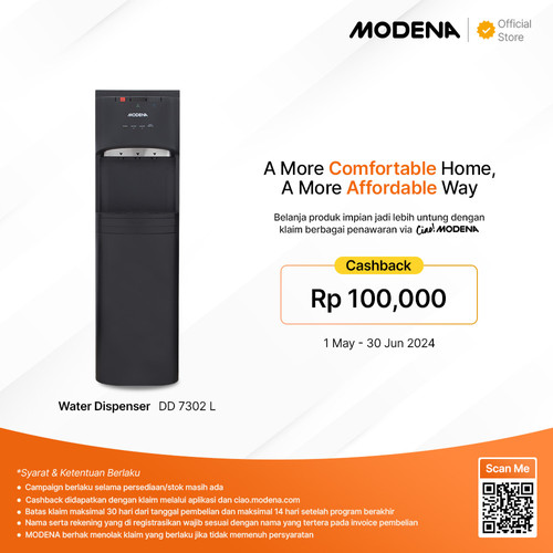 [EZO.3400280] MODENA Water Dispenser - DD 7302 L (Galon Bawah)