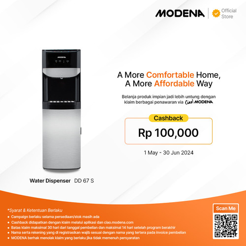 [EZO.3400304] MODENA Water Dispenser - DD 67 S (Galon Bawah)
