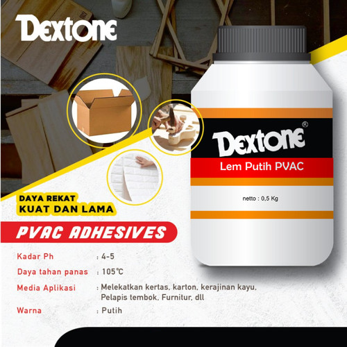 [EZM.7500111] Lem Putih Dextone PVAC 500 gr