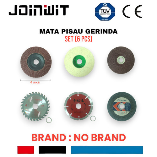 [EZM.4300036] PAKET SET MATA GERINDA 4 inch pisau asah amplas potong kayu besi ceramic gerinda 4inch