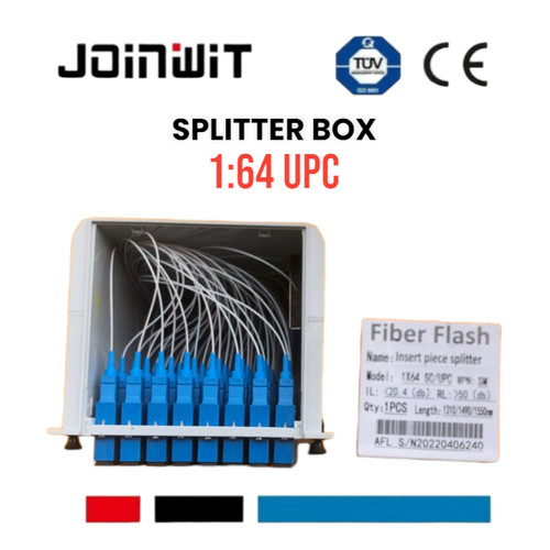 [EZM.4300059] PLC SPLITTER 1:64 BOX SC UPC pasif 1x64sc upc kotak fiber optic fo