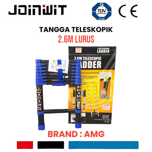 [EZM.4300108] Tangga teleskopik 2,6 m single 2,6m tangga telescopic 2.6m lurus 2.6 m