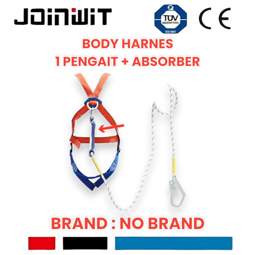 [EZM.4300119] ALAT PENGAMAN/safety harnes body/harness/herness SINGLE HOOK- panjang