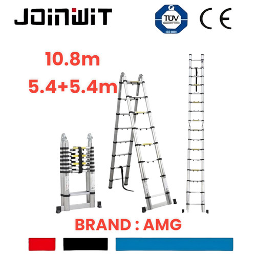 [EZM.4300155] Tangga Lipat Aluminium Teleskopik 10.8M Double Telescopic 10.8Meter