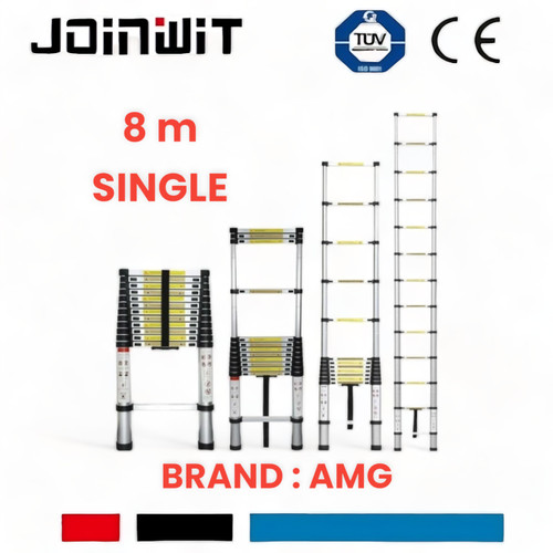 [EZM.4300156] Tangga Lipat Aluminium Teleskopik 8M Single Telescopic Ladder 8 M