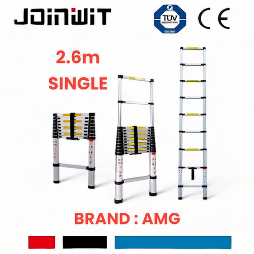 [EZM.4300253] Tangga Lipat Aluminium Teleskopik 2.6M Single