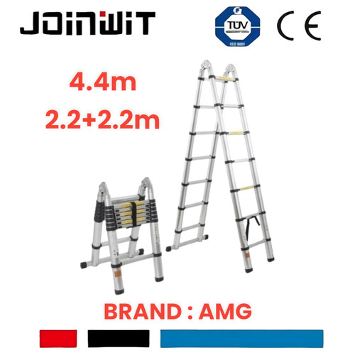 [EZM.4300254] Tangga Double Teleskopik 2.2+2.2 4.4 M Telescopic 4.4m