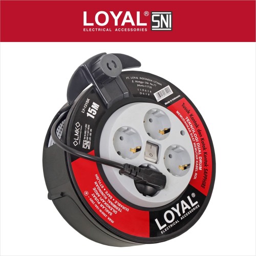 [EZM.7700018] Kabel Roll (LY-131SK) (PANJANG KABEL 15M+SAKLAR INDIKATOR) (SNI)