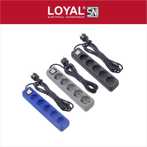 [EZM.7700031] Stop Kontak + Kabel 3M OSAKA 5 Lubang (LY-209) SNI