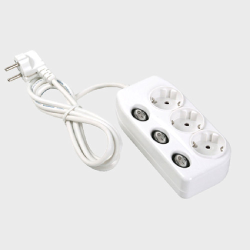 [EZM.7700052] Stop Kontak + Kabel 1.5M + Saklar Individual 3 Lubang (LY-253) SNI