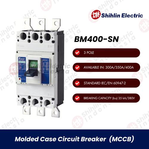 [EZM.1050027] MCCB Shihlin BM400-SN (380V 35kA, 220V 50kA) 3P 250A ~ 400A