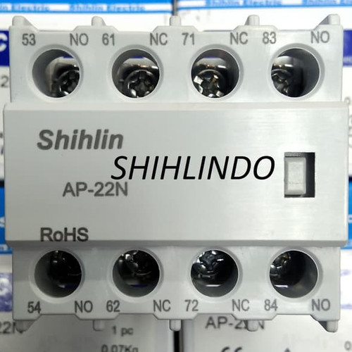 [EZM.1050036] Kontak Bantu depan (2NO2NC) Kontaktor 4P Shihlin Electric AP-22N