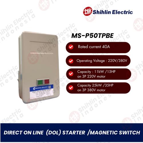 [EZM.1050063] DOL Starter / Magnetic Switch MS-P50TPBE 40A ~ 54A Shihlin 220V / 380V