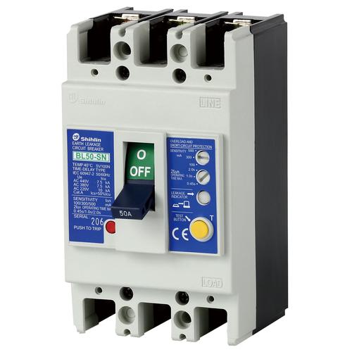 [EZM.1050069] ELCB MCCB BL50-SN (adj. 30mA / 100mA / 500mA) 4P 15A ~ 50A Shihlin